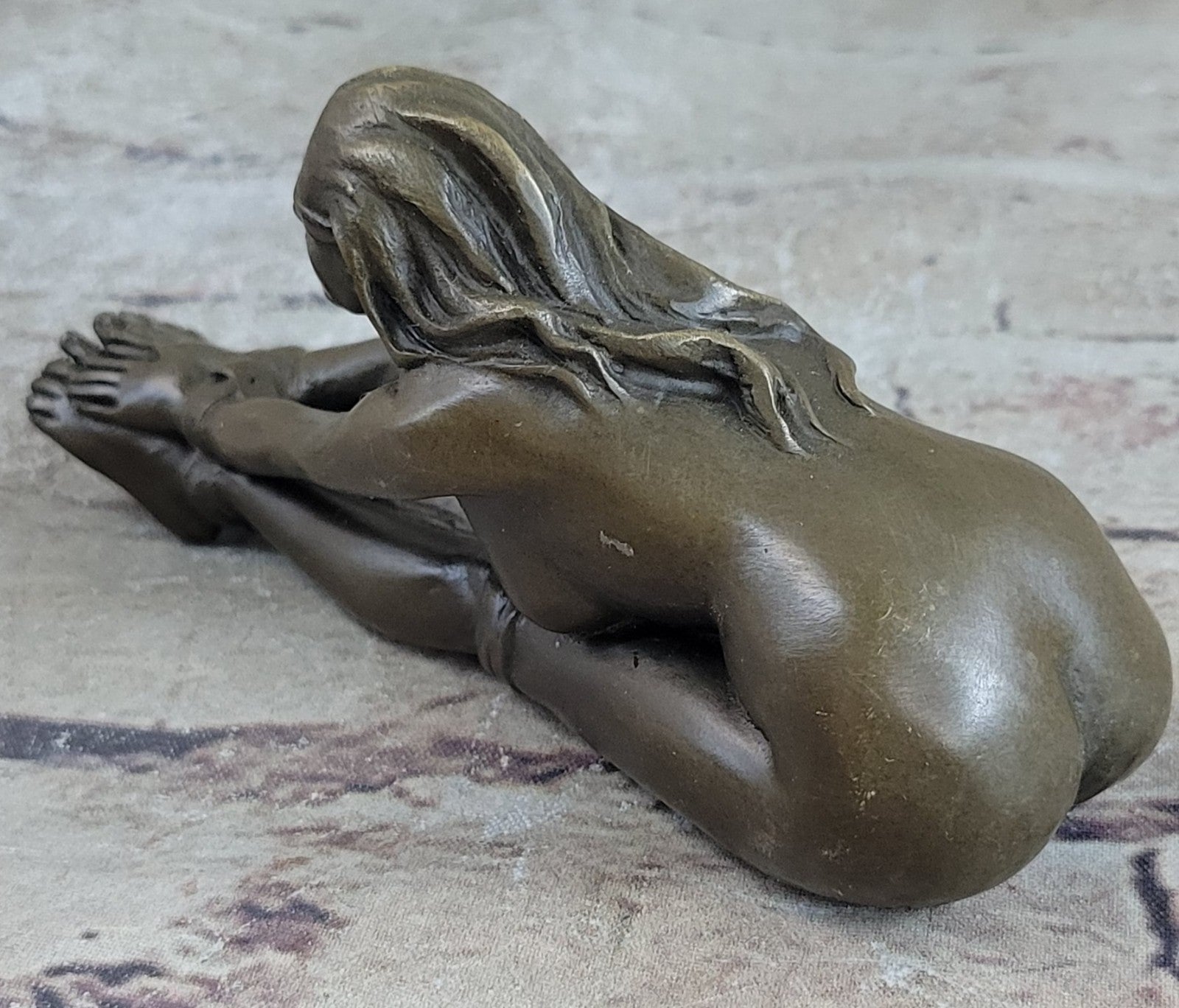Original Artwork Girl Chantal - Erotische -Bronze - signiert J. Patoue Hot Cast Nude