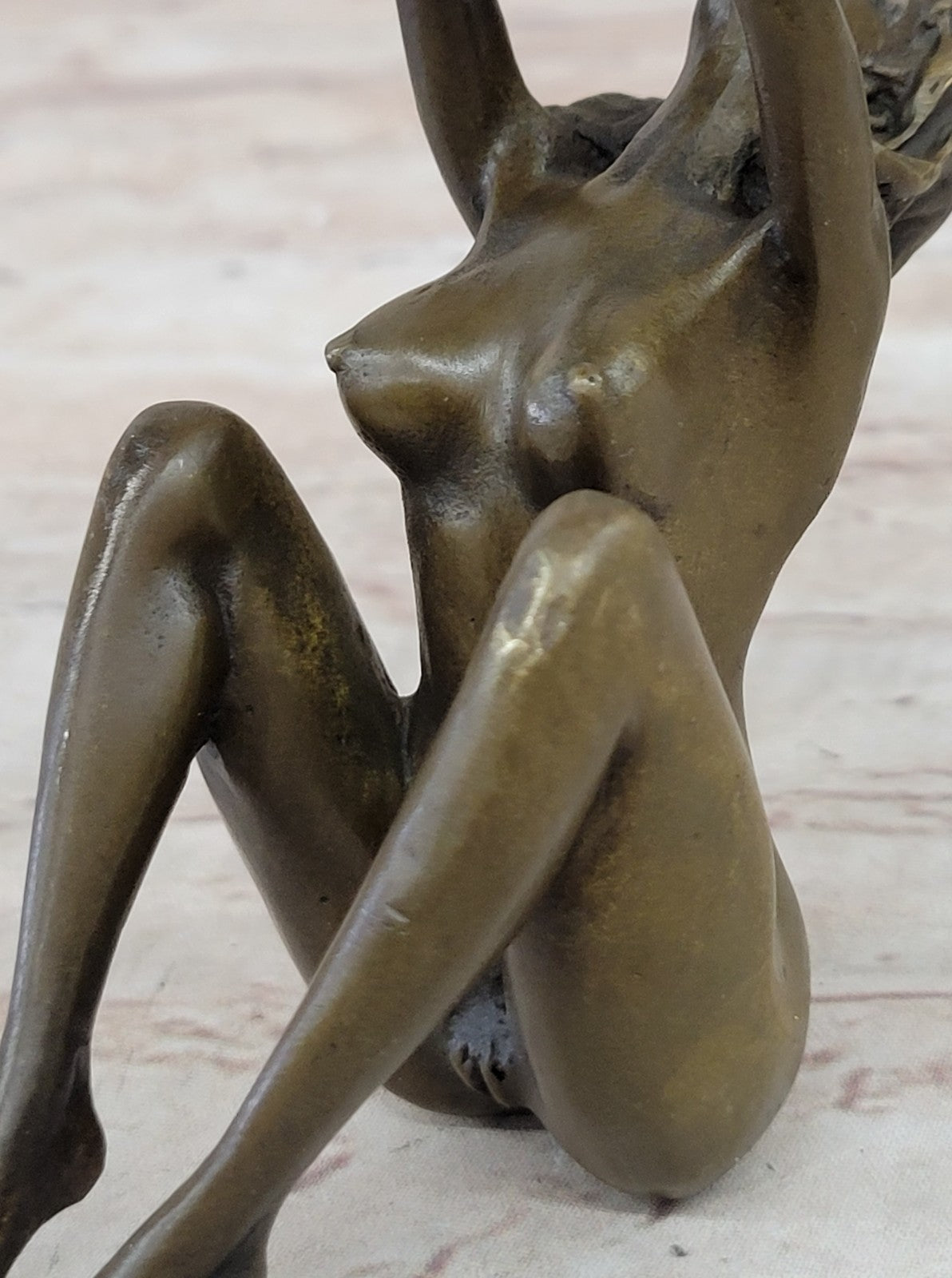 100% Real Bronze Jean Patoue re Nude Girls Lovers Couple Erotic Sexy Art