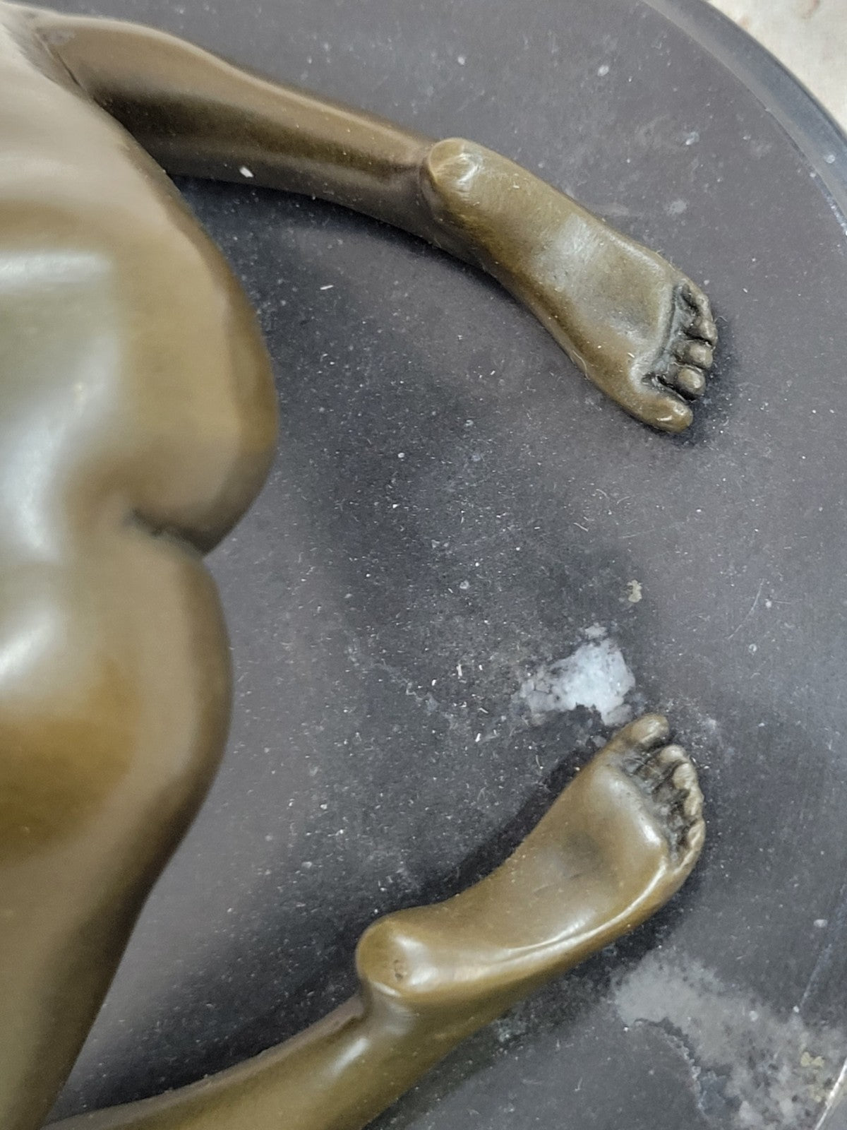 BRONZE NUDE GIRL ON THE BASE FIGURE ABSTRACT MODERN ART STATUE.SIGNED: Nick ART