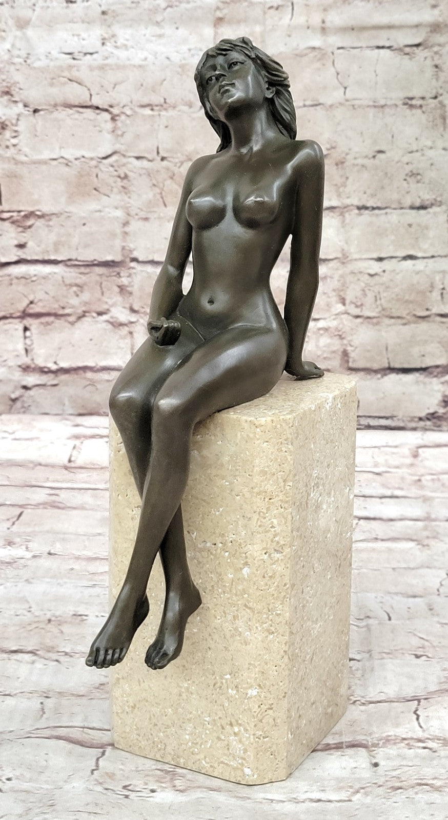 Art Deco Sculpture Nude Woman Girl Erotic Female Body Bronze Statue SALE
