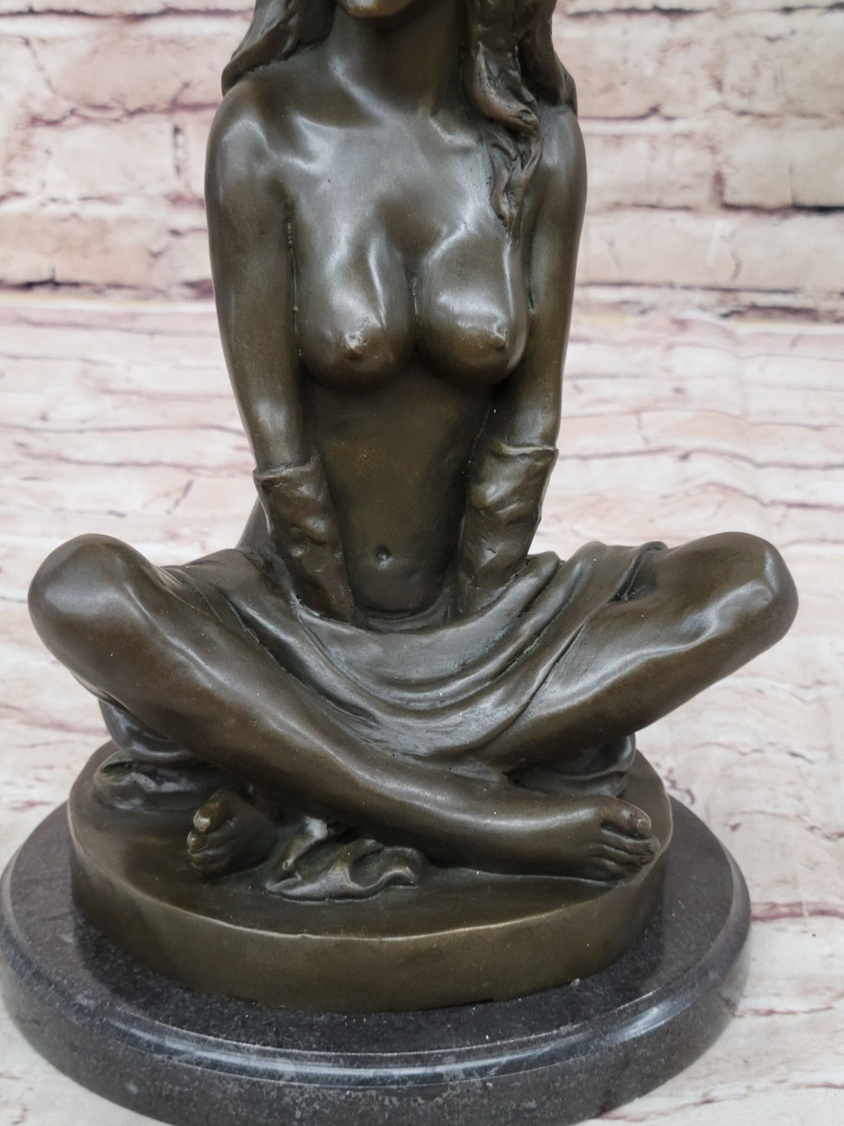 Large Erotic Nude Woman Bronze Sculpture Naked Figurine Figure Erotic Art Deco