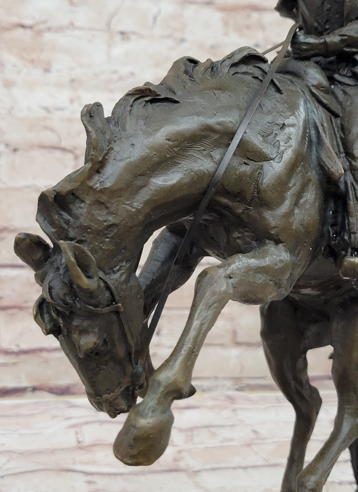 Bronze Sculpture Hot Cast Bronco Buster White House Display by Remington Figure