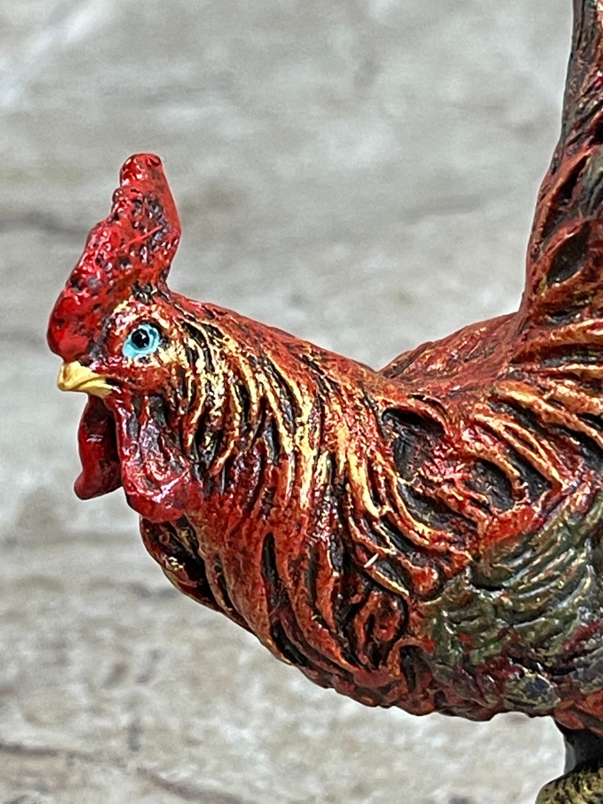 Art Deco Signed Bergman Rooster Farm/Home Decoration Bronze Sculpture Art