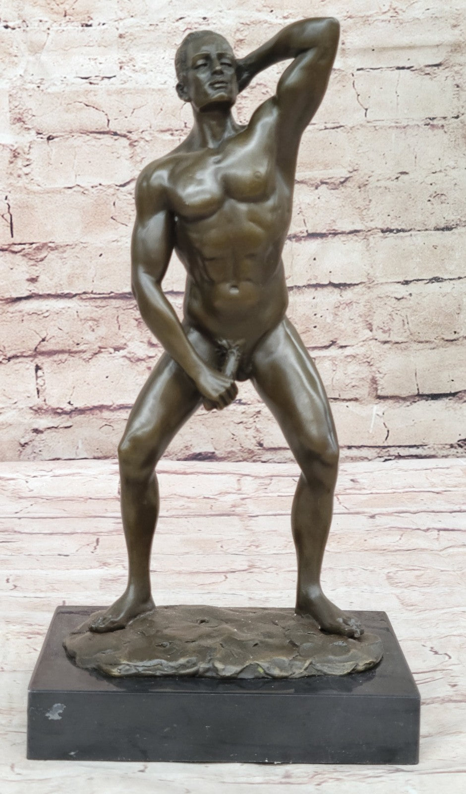 BRASS/BRONZE/COPPER Large Male Nude Statue Figurine Collectible Gay Body SALE