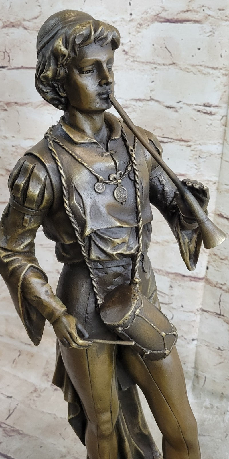 Bronze Military Statue of a Drummer in Napoleon`s Army Hot Cast Sculpture