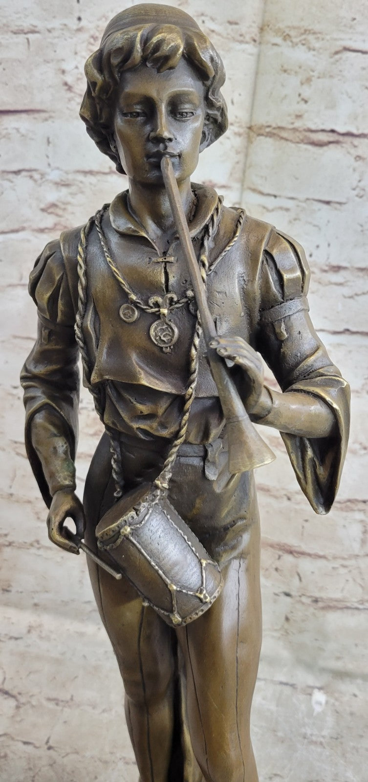 Bronze Military Statue of a Drummer in Napoleon`s Army Hot Cast Sculpture