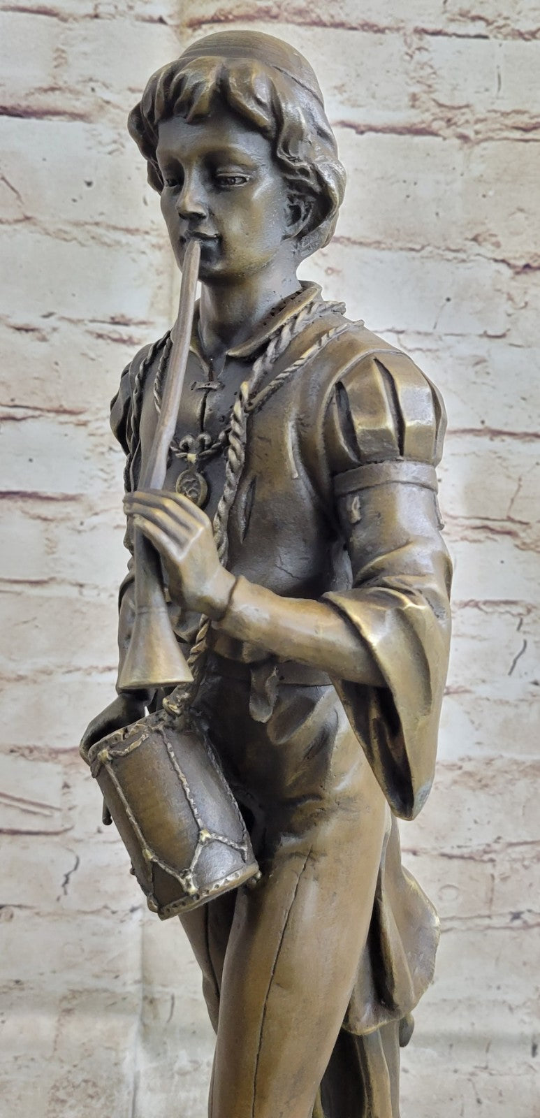 Bronze Military Statue of a Drummer in Napoleon`s Army Hot Cast Sculpture