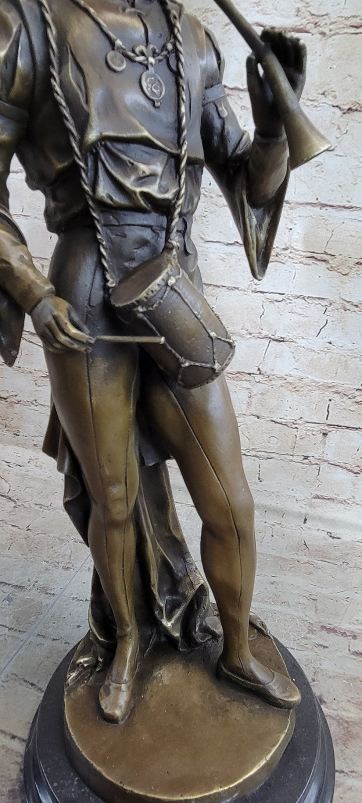 Bronze Military Statue of a Drummer in Napoleon`s Army Hot Cast Sculpture