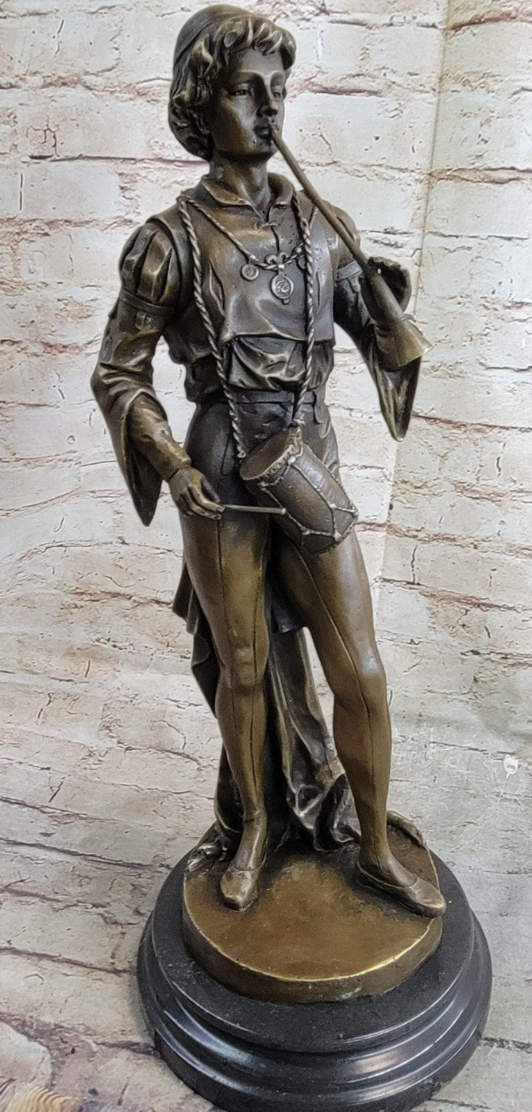 Bronze Military Statue of a Drummer in Napoleon`s Army Hot Cast Sculpture