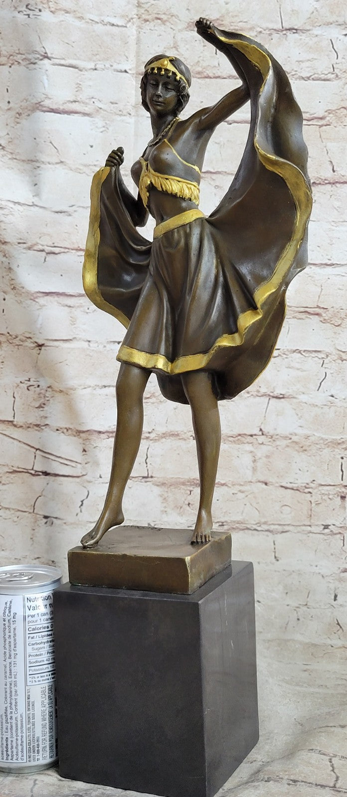 Solid custom listing Franz Bergman bronze gender Dancing Sculpture Figurine Gift