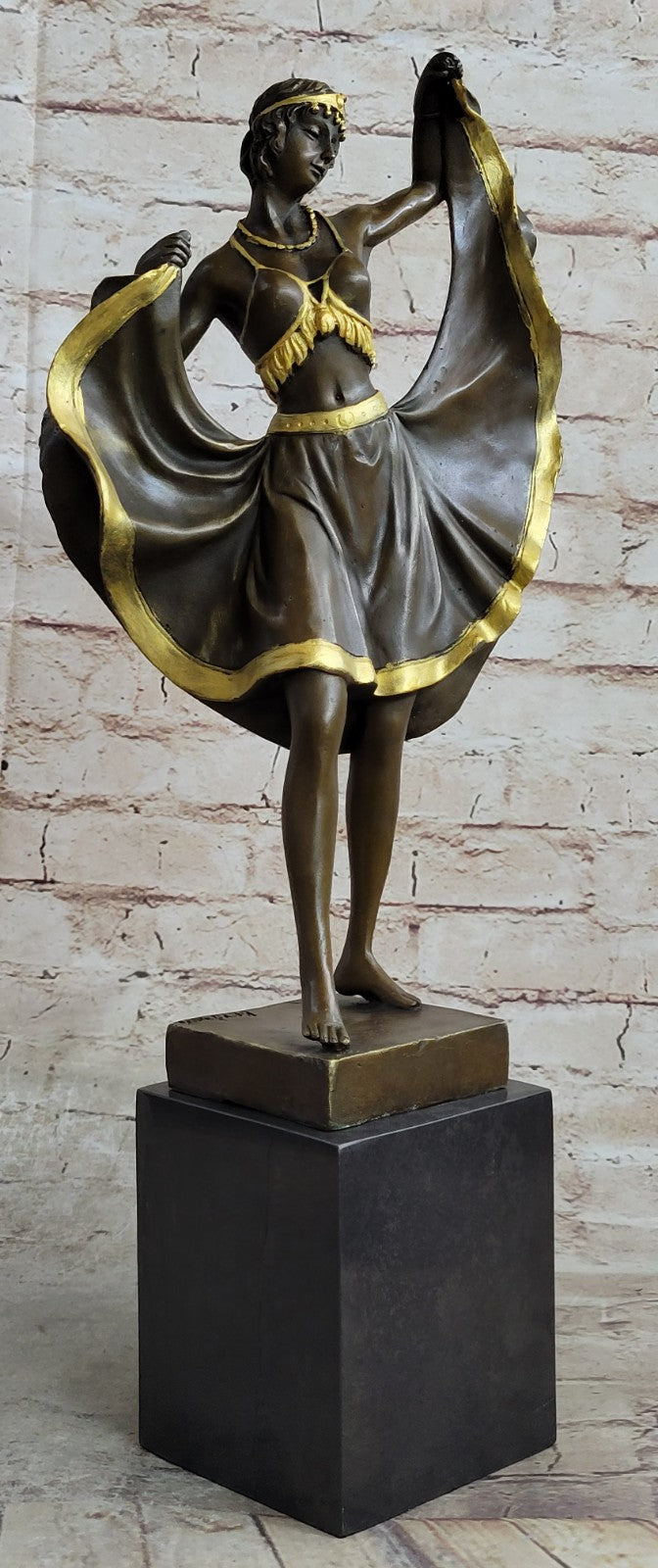 Solid custom listing Franz Bergman bronze gender Dancing Sculpture Figurine Gift