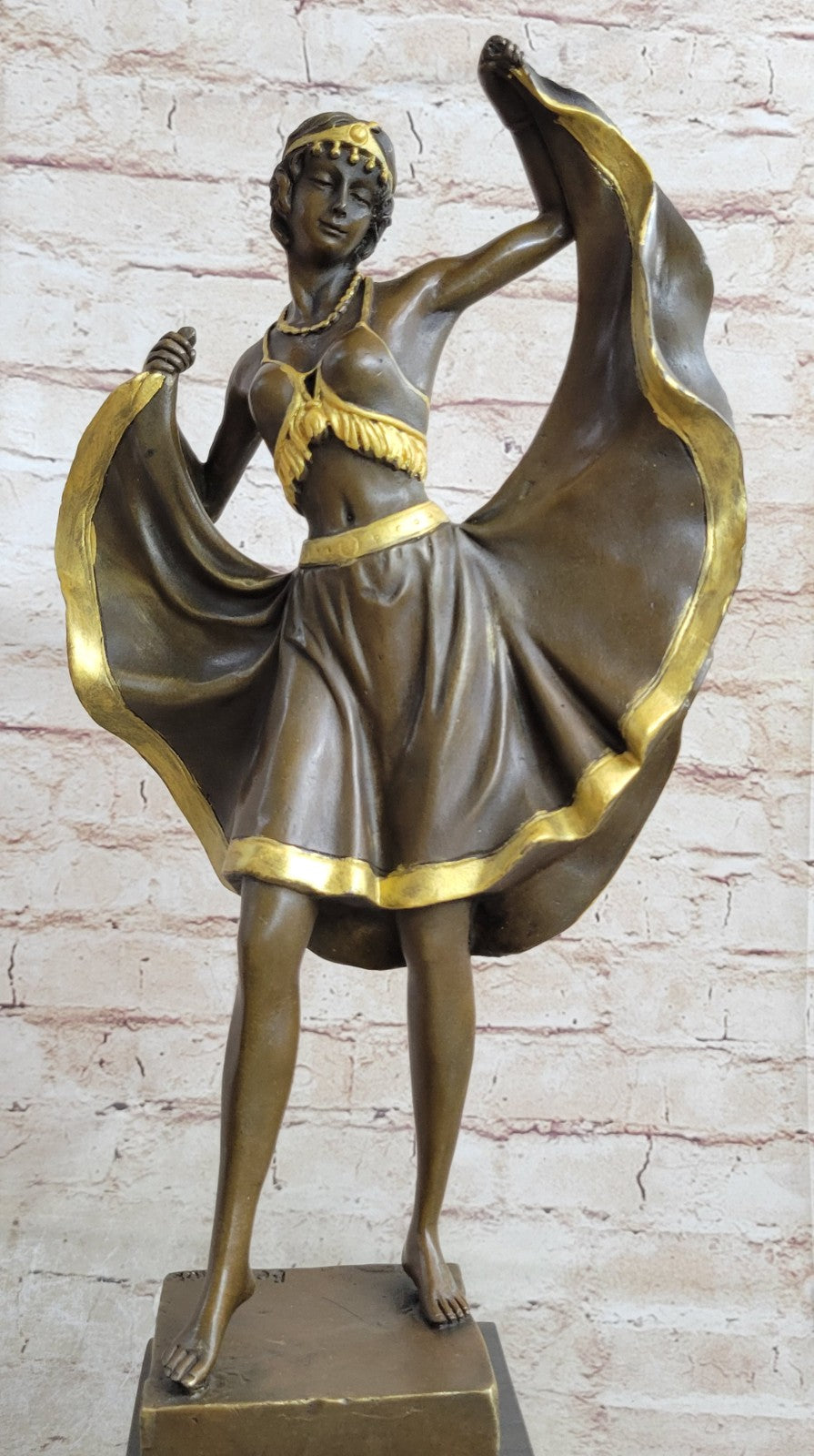 Solid custom listing Franz Bergman bronze gender Dancing Sculpture Figurine Gift