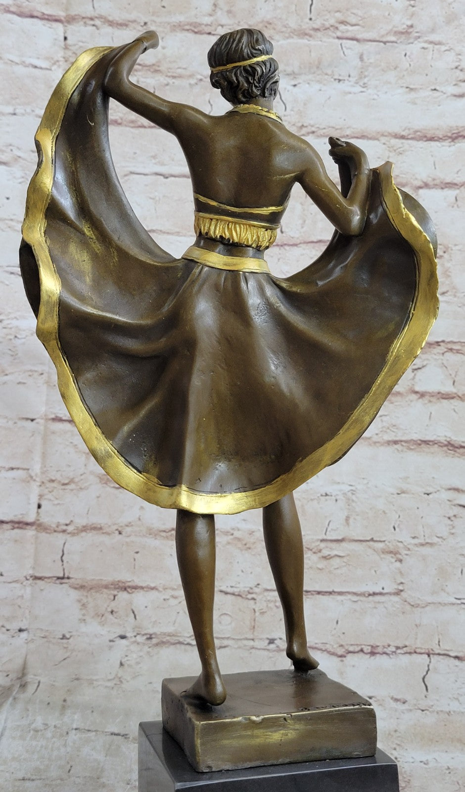 Solid custom listing Franz Bergman bronze gender Dancing Sculpture Figurine Gift