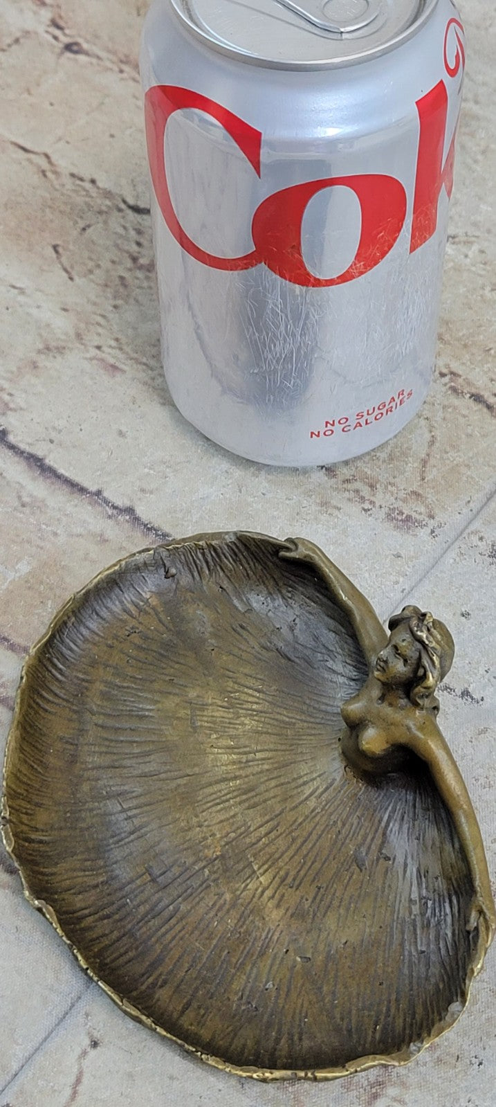 Rubin Special Circular Patina Jewelry Tray Bronze Sculpture Statue Figure Nude