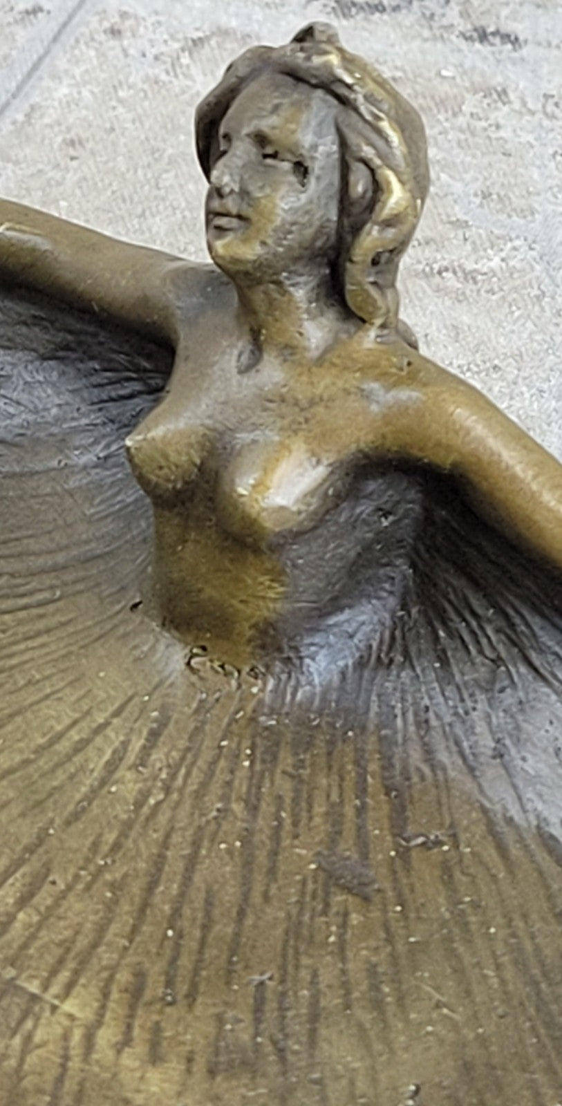 Rubin Special Circular Patina Jewelry Tray Bronze Sculpture Statue Figure Nude