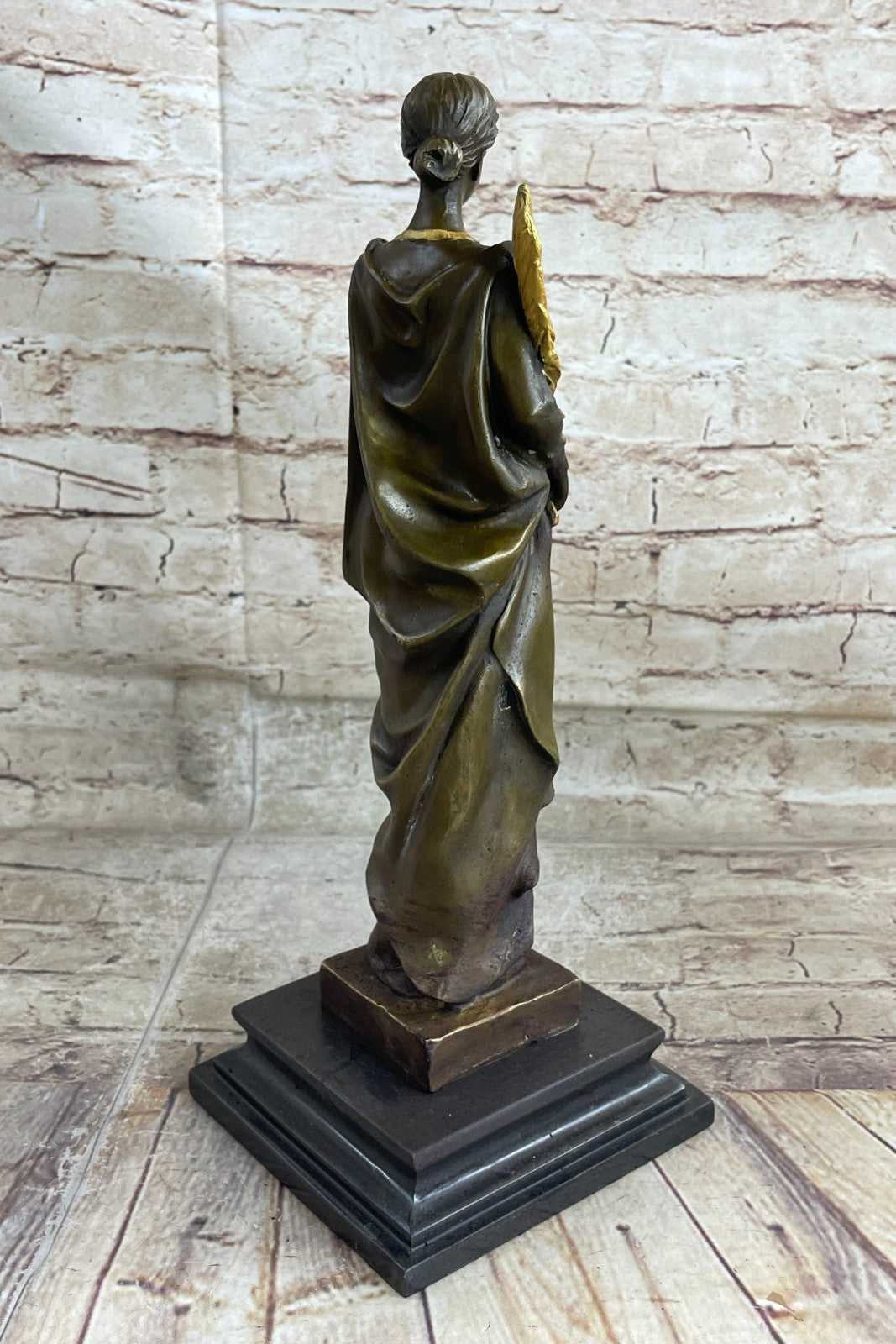 Handcrafted bronze sculpture SALE Bas Marble Goddess Greek Wisdom Lady Deco Art