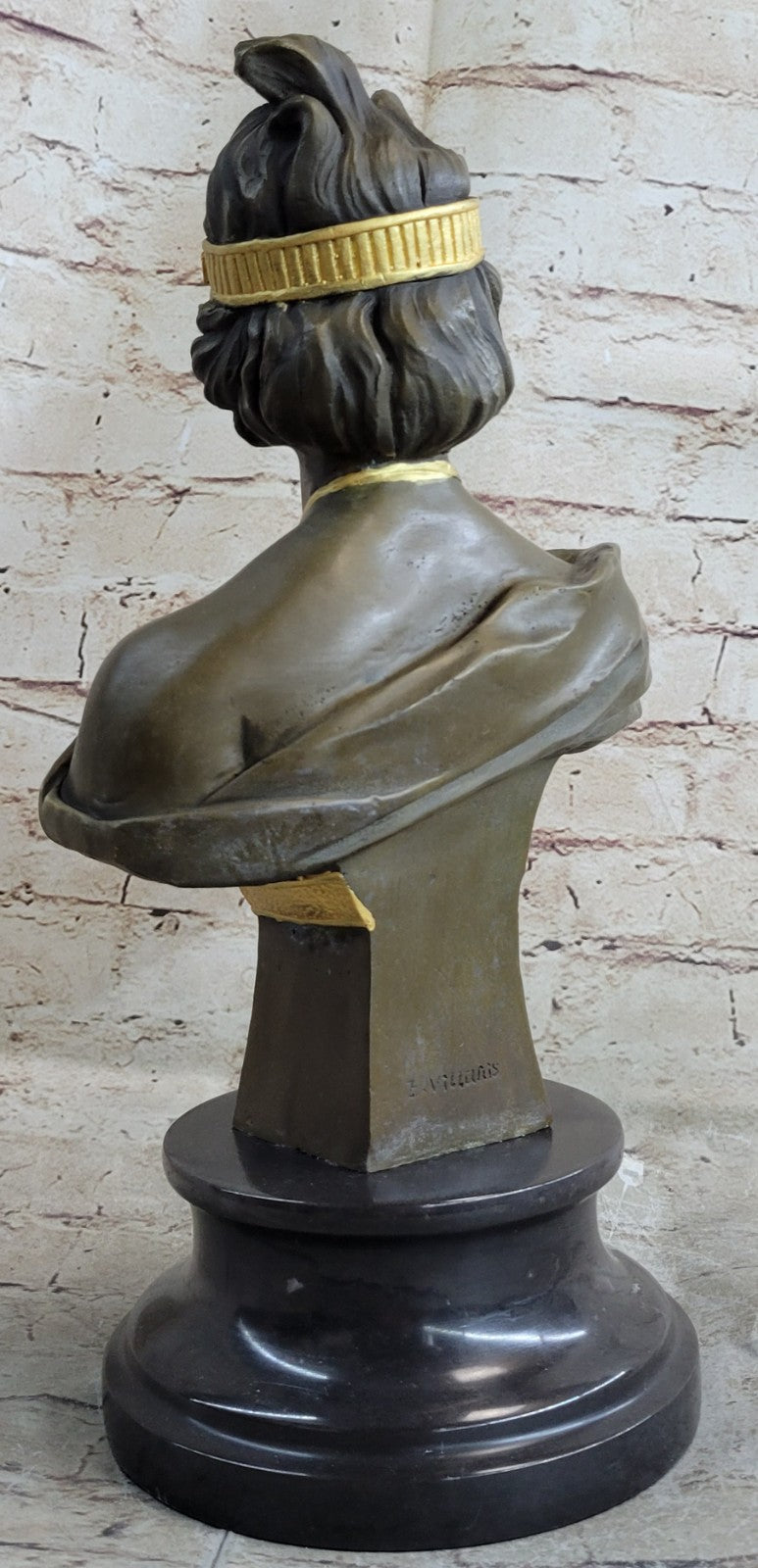 Artisian Bronze Sculpture Art Figure Maiden Bust By Frenc Nouveau Home Deco Sale