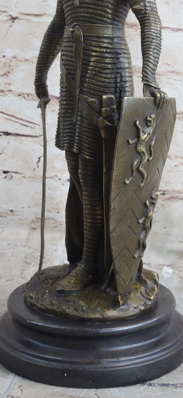Medieval Knight on Horse Statue 100% Pure Hand Made Bronze Hot Cast Sculpture NR
