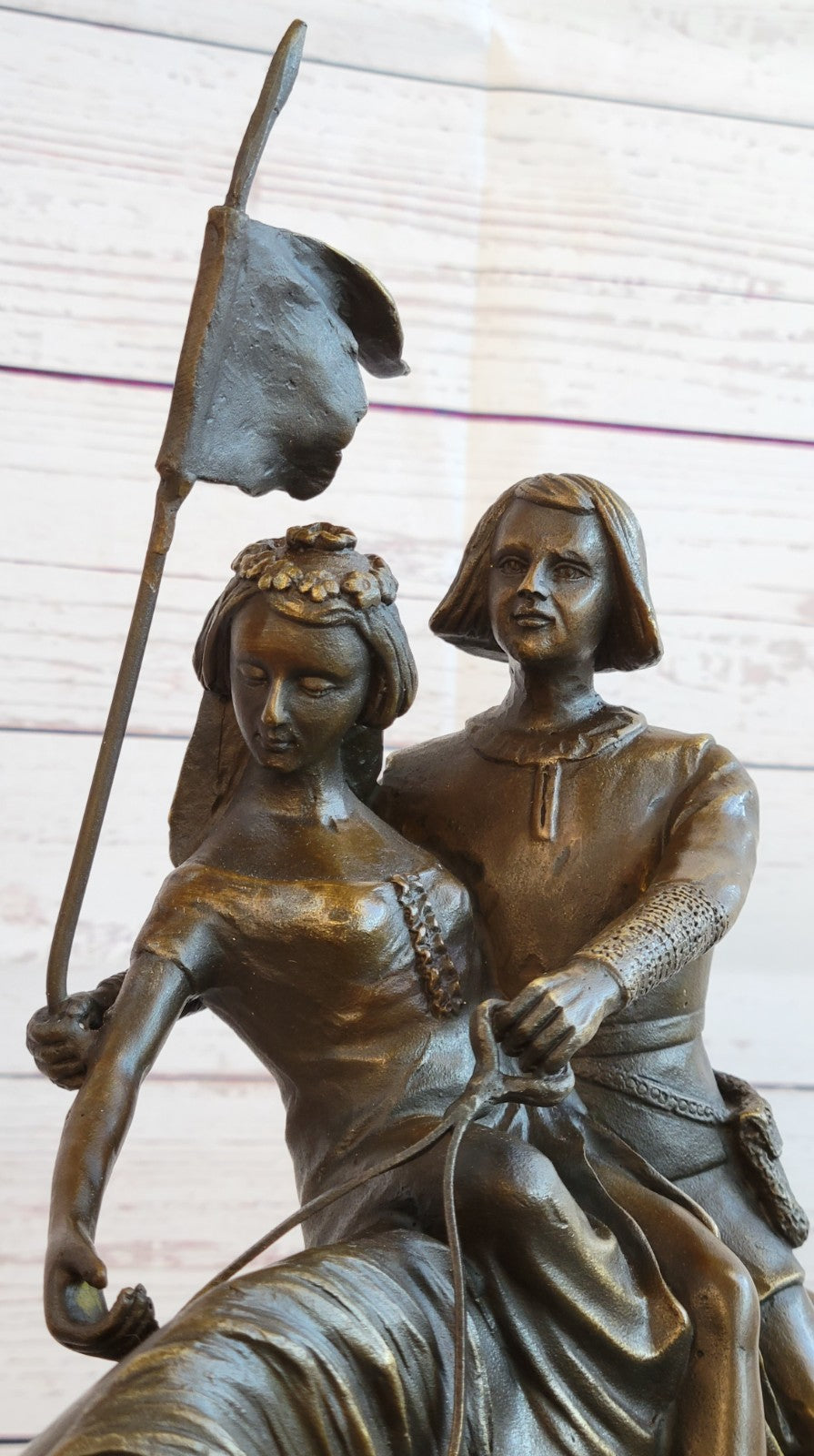 A Bronze Sculpture Of A Warrior On A Horse By Schmidt-Felling.Hand Made