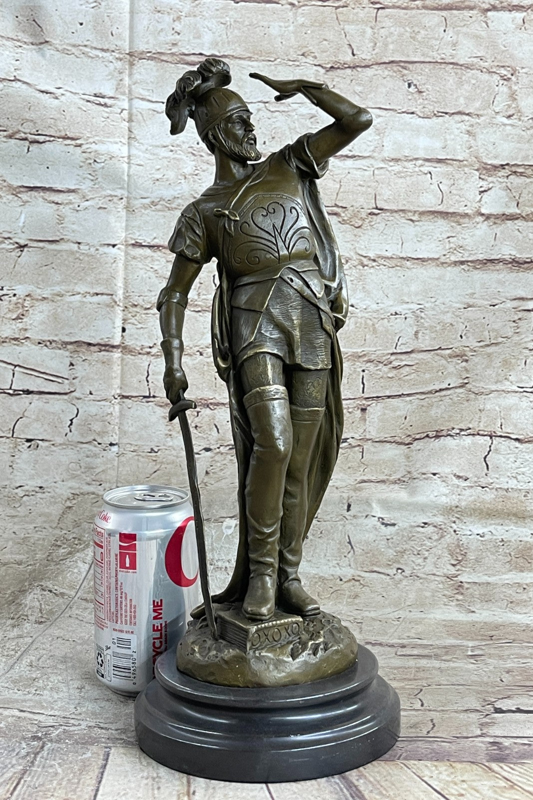 Bronze Sculpture Greek/Roman Soldier Holding Sword Hot Cast Museum Quality Work
