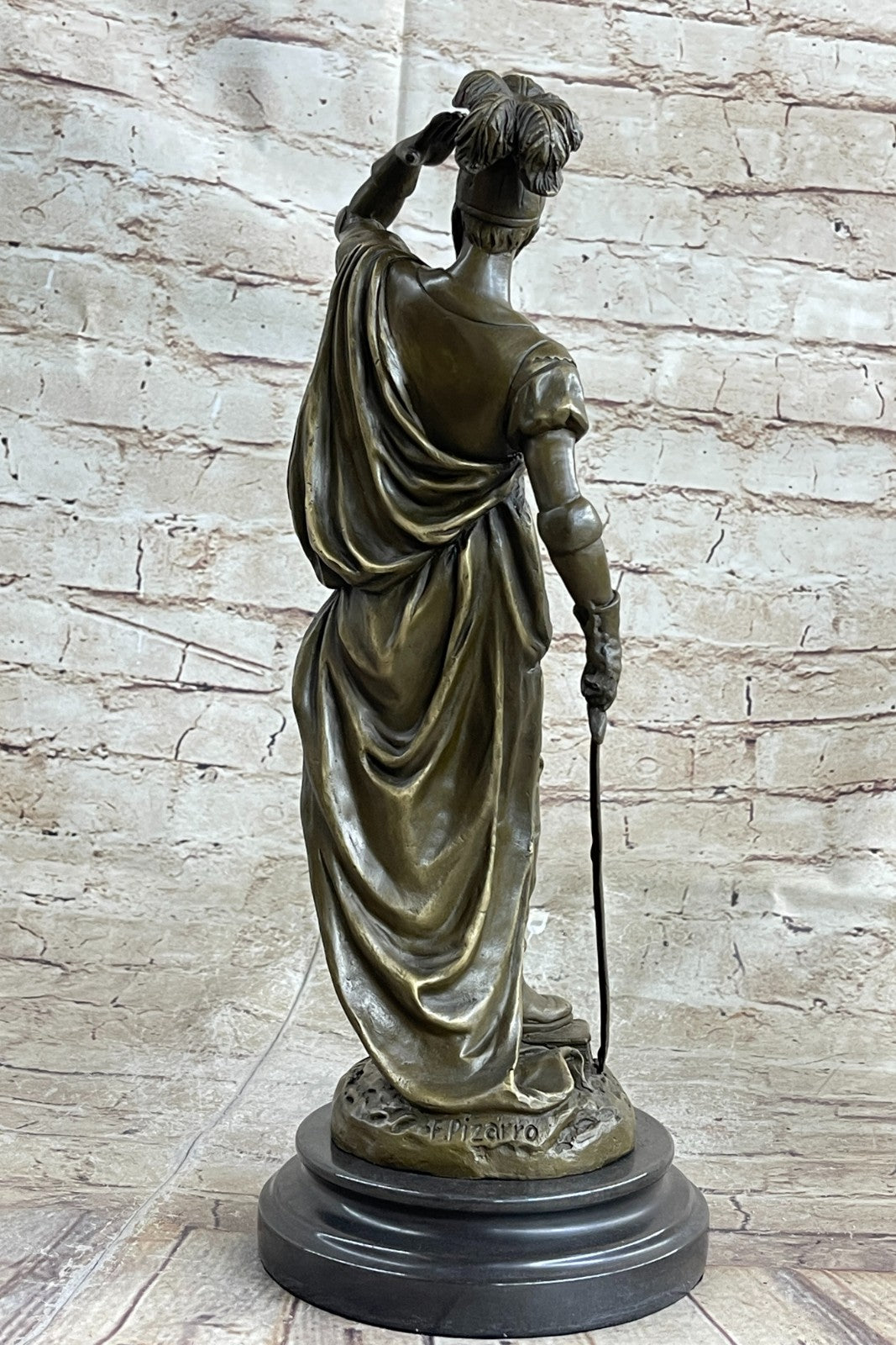 Bronze Sculpture Greek/Roman Soldier Holding Sword Hot Cast Museum Quality Work