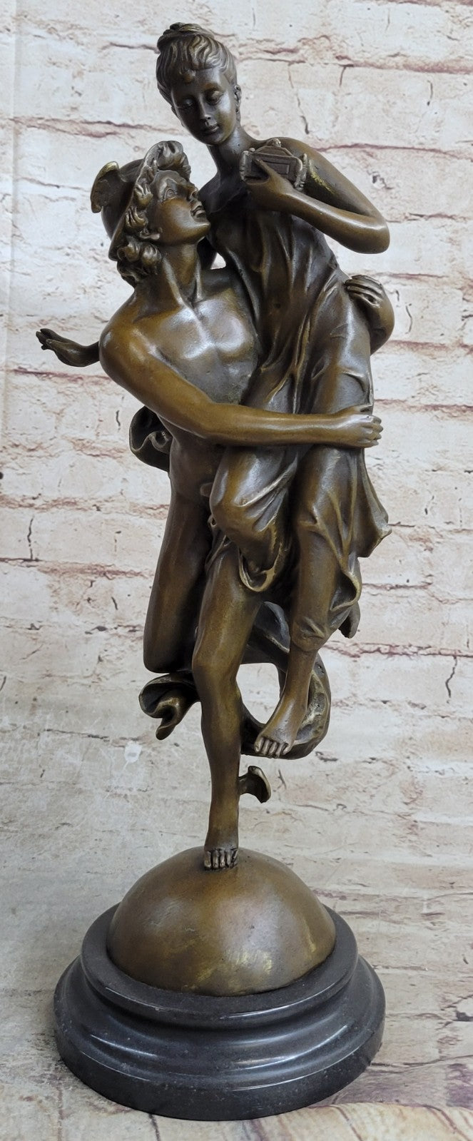 Handcrafted bronze sculpture SALE Pandor And Mercury Flying Hermes Of Rendition