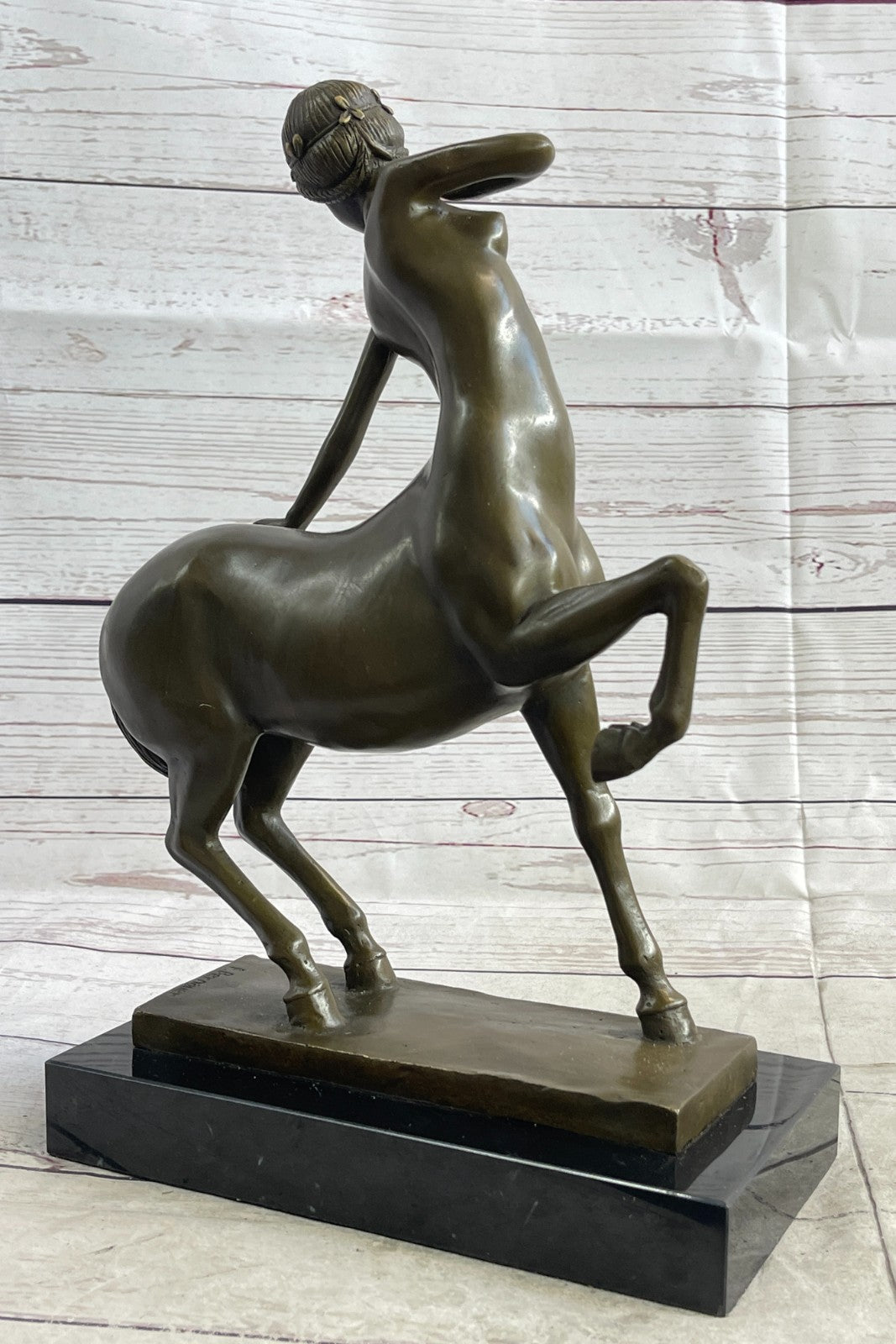 Bronze Sculpture Semi Nude Femal Methodological Centaur Half Woman Half Horse NR