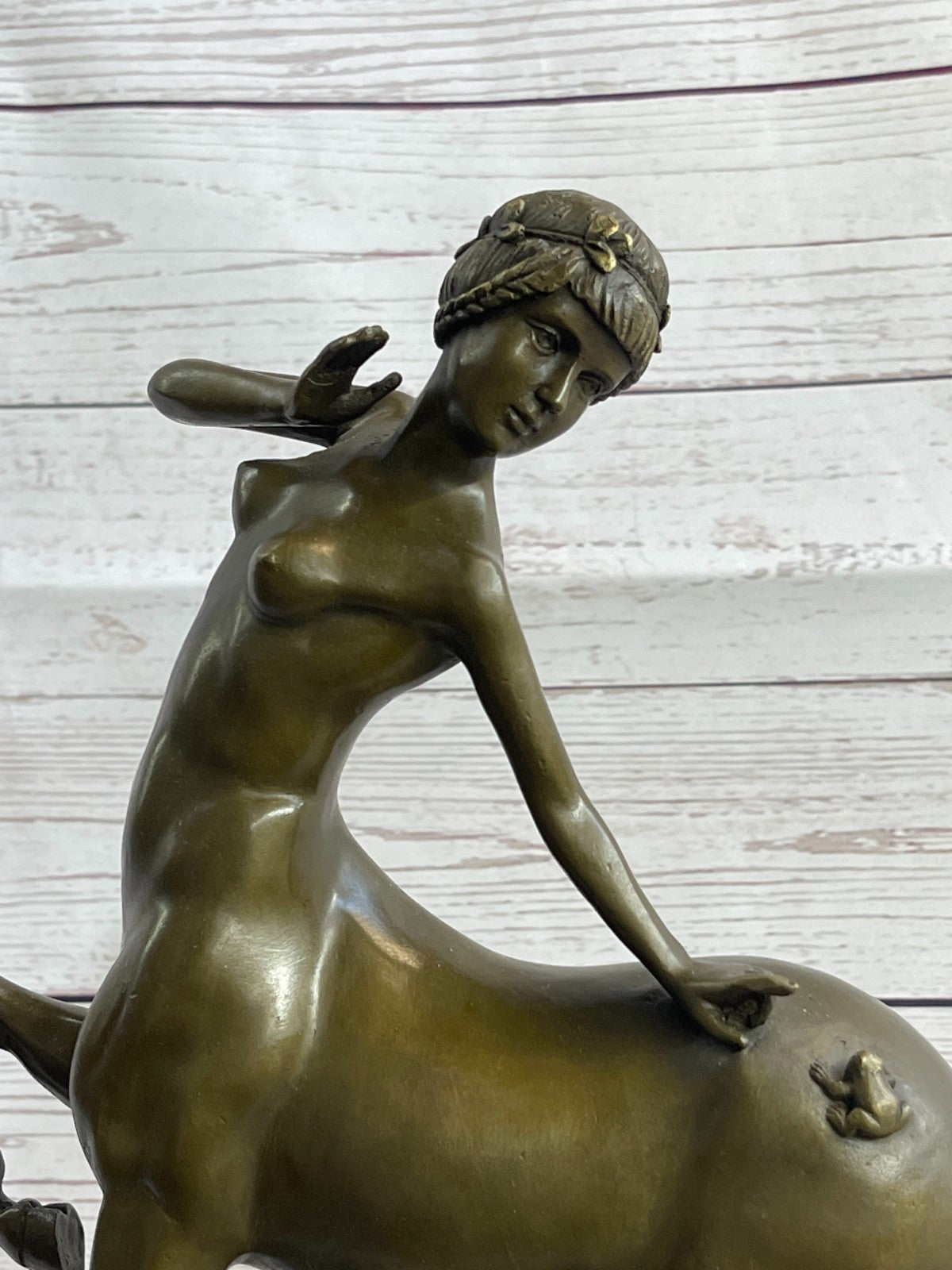 Bronze Sculpture Semi Nude Femal Methodological Centaur Half Woman Half Horse NR