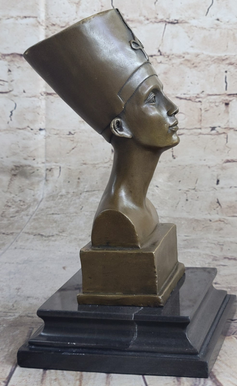 Hot Cast European Made Nefertiti Bust Bronze Masterpiece Sculpture Figurine Sale