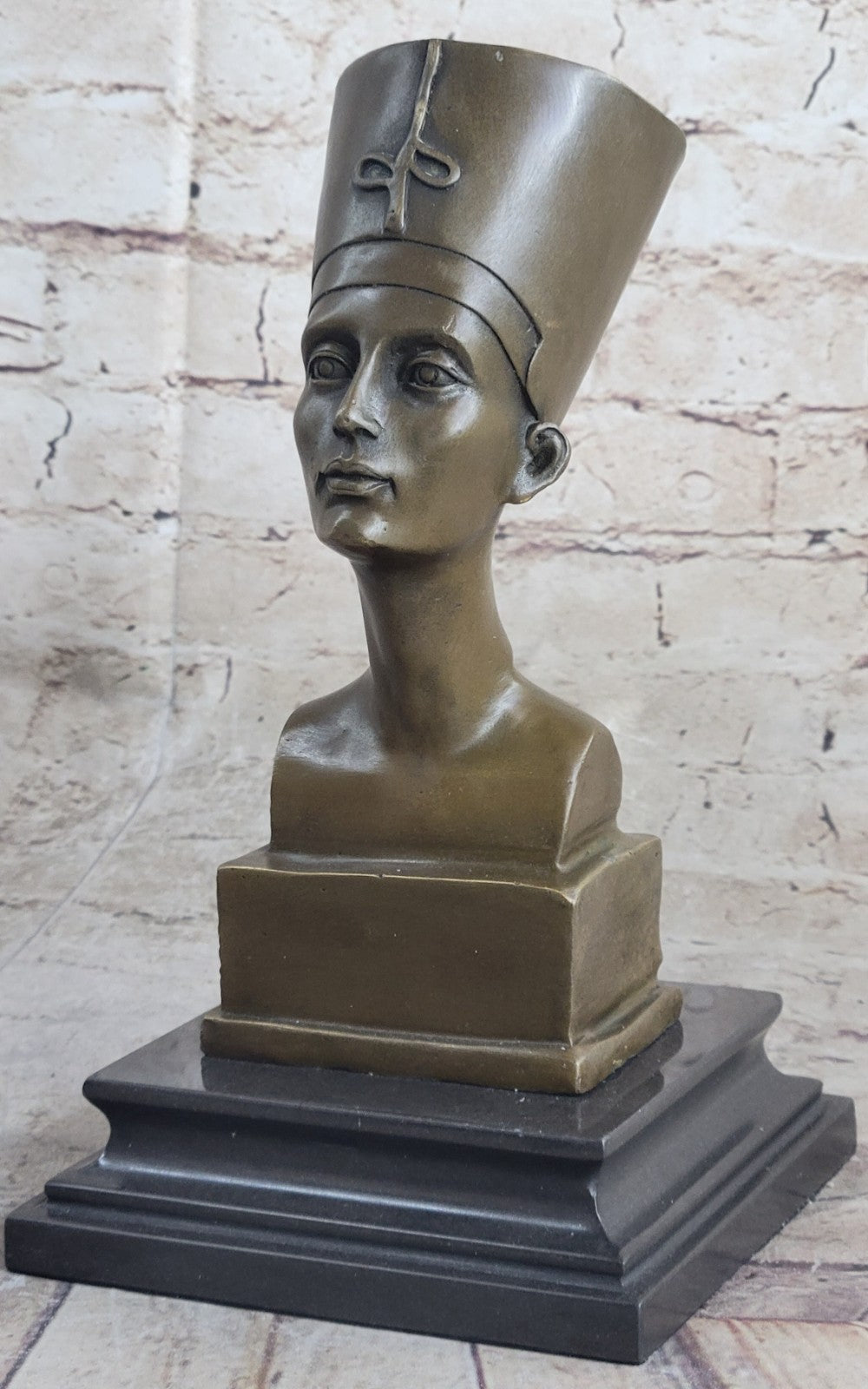 Hot Cast European Made Nefertiti Bust Bronze Masterpiece Sculpture Figurine Sale
