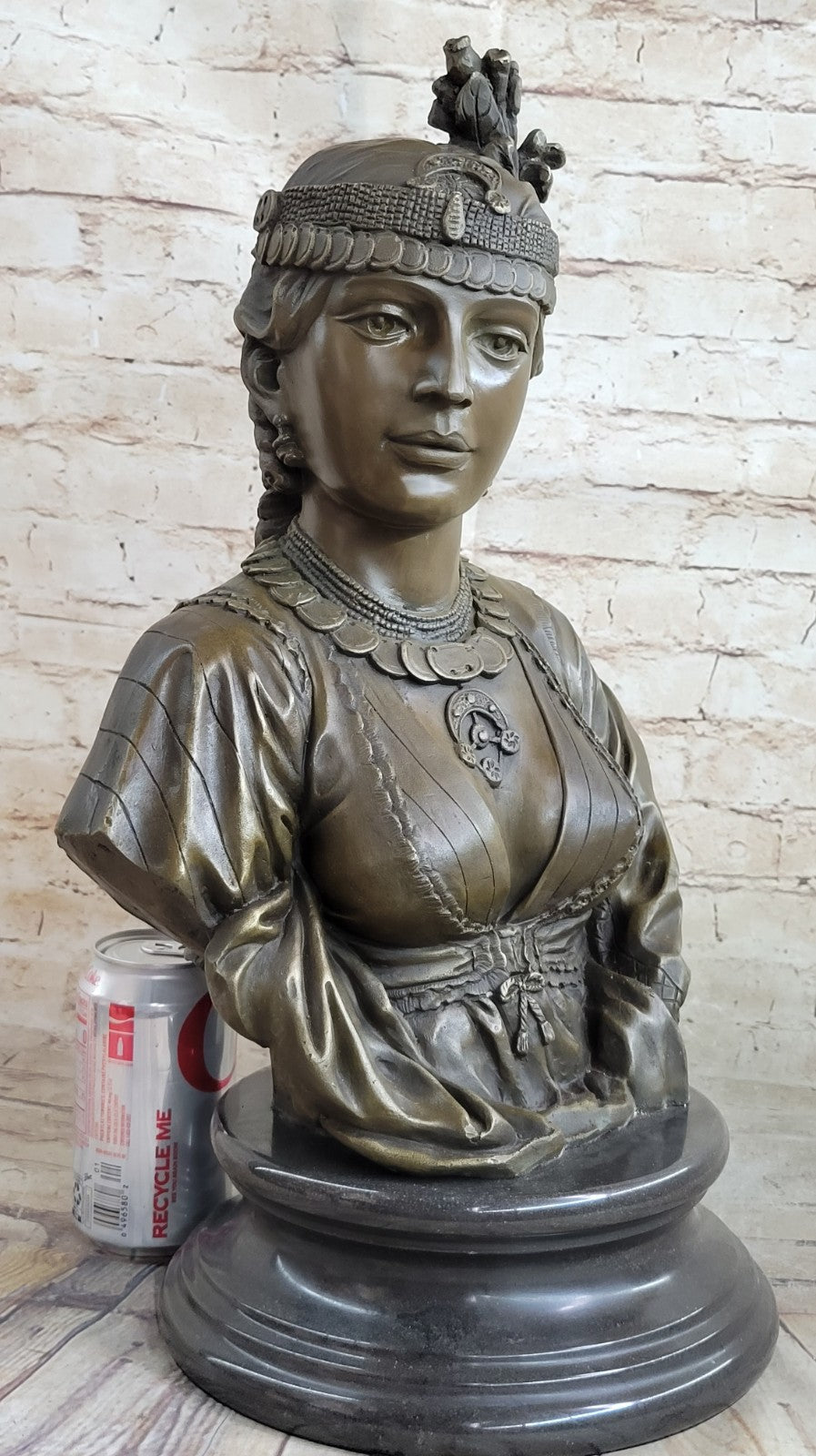 Handcrafted bronze sculpture SALE Bust Female Cordier By Caire Le Lady Egyption