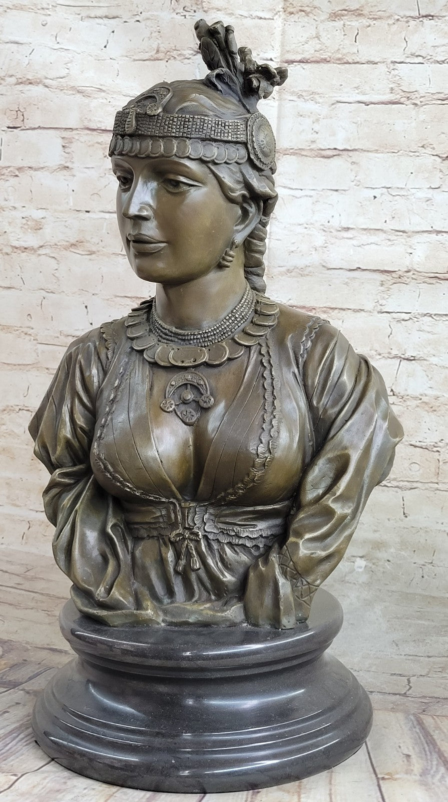Handcrafted bronze sculpture SALE Bust Female Cordier By Caire Le Lady Egyption