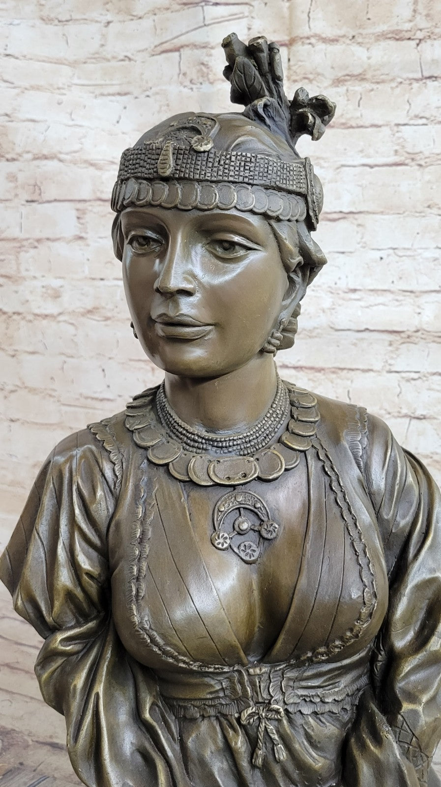 Handcrafted bronze sculpture SALE Bust Female Cordier By Caire Le Lady Egyption