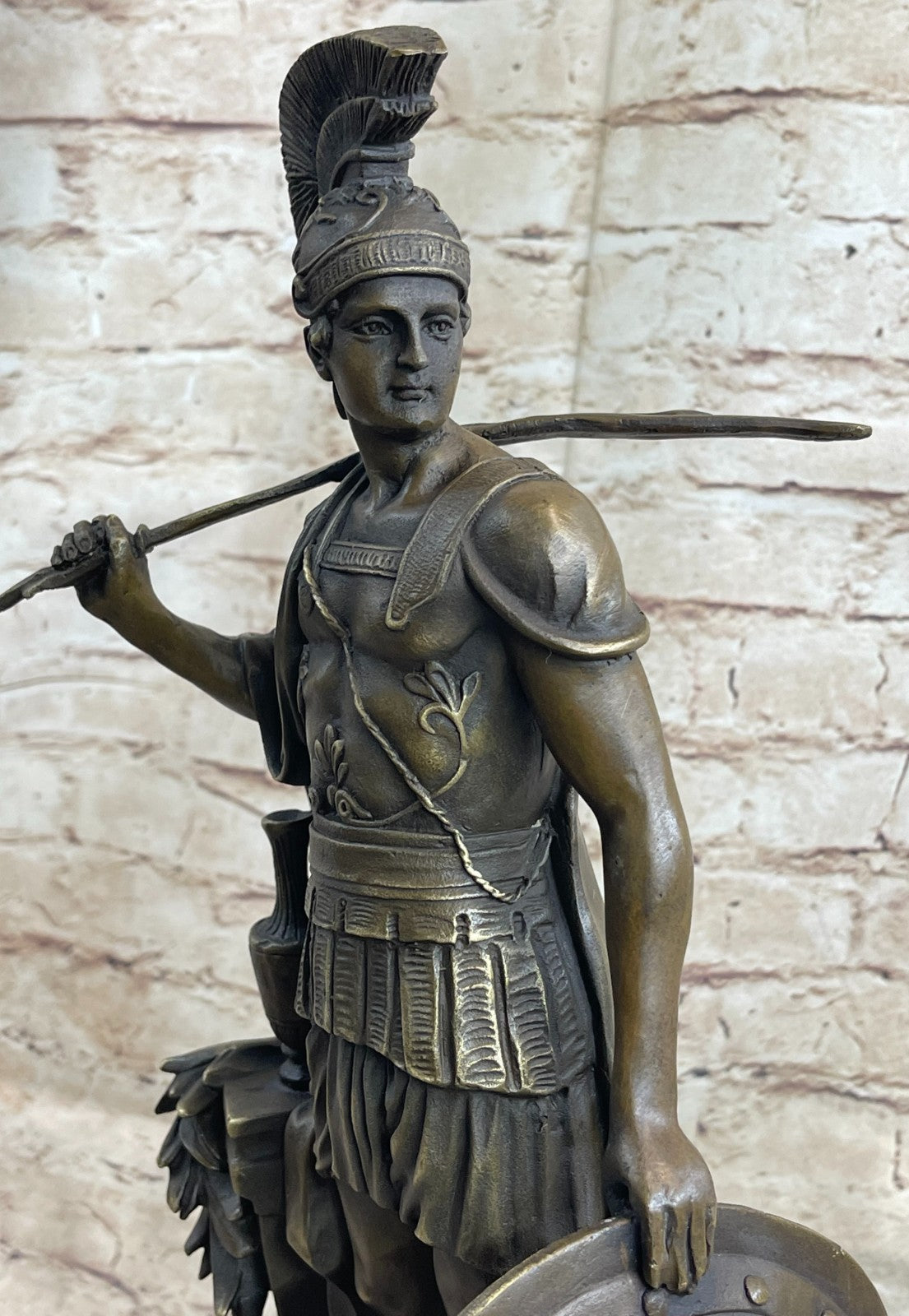 Bronze Sculpture of a Roman Warrior by Huzel , French Masterpiece Detailed Deal