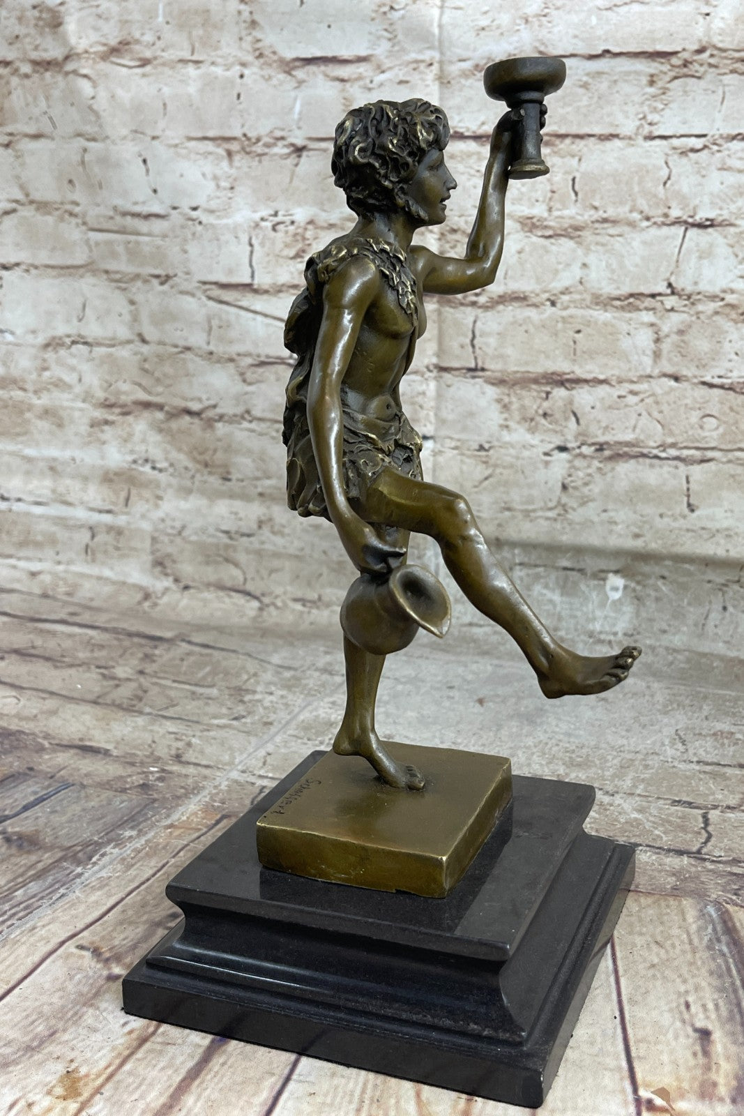 Handcrafted bronze sculpture SALE Schaffert By Wine Of God Greek Real Genuine