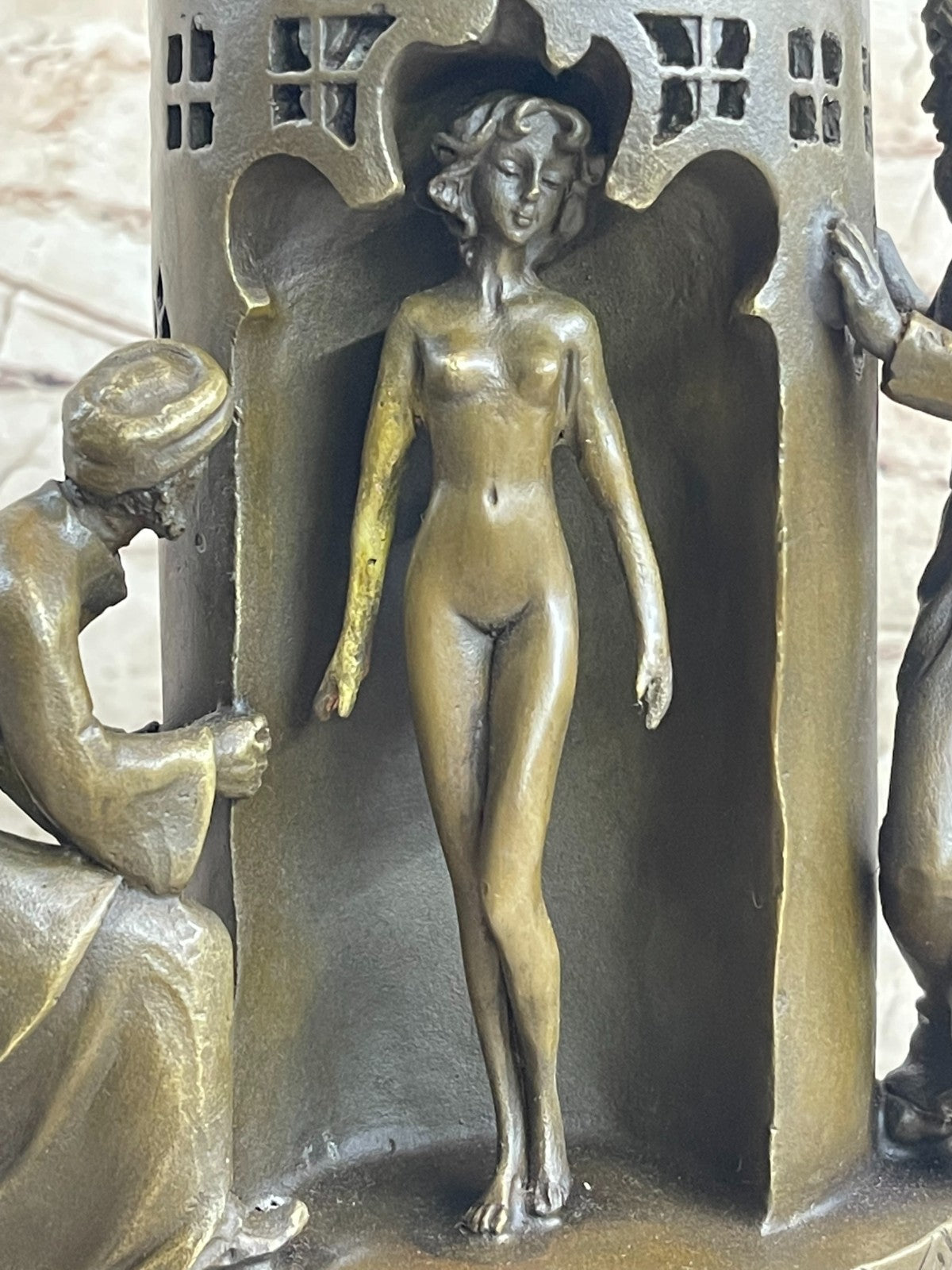 Franz Bergman Real Vienna Solid Nude Bronze Slave Trader Made Lost Wax Gift