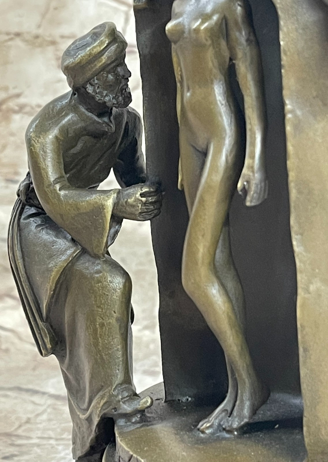 Franz Bergman Real Vienna Solid Nude Bronze Slave Trader Made Lost Wax Gift