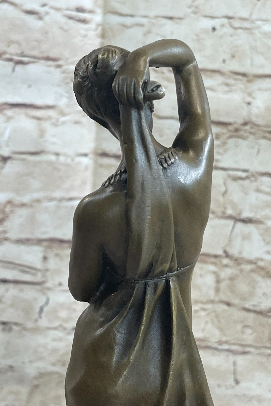 Figurine Femme Nue Phryne Érotique Bronze Statue Élégant Art Deco Signé Figure