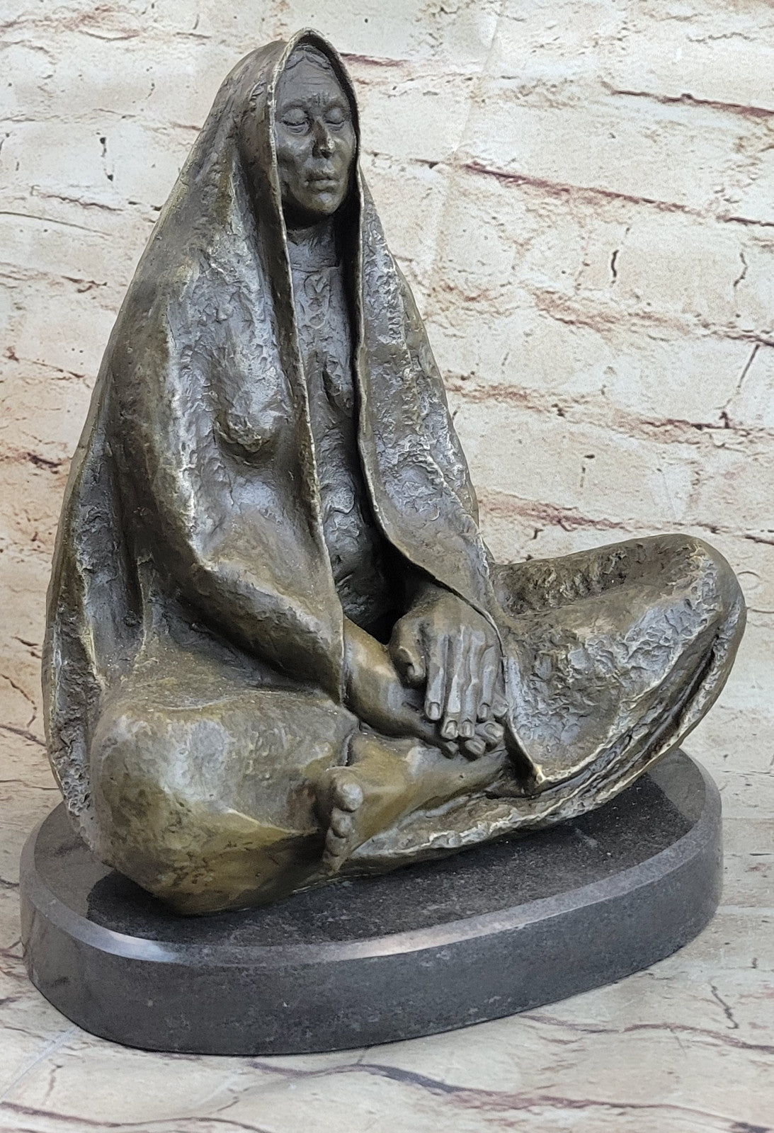 Original Signed Art Native American Genuine Bronze sculpture marble statue Deal