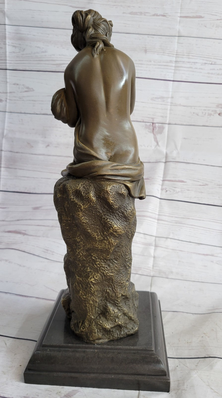 MAGNIFICENT FRENCH ART NOUVEAU DECO BRONZE NUDE STATUE OF A WOMAN SIGNED ART