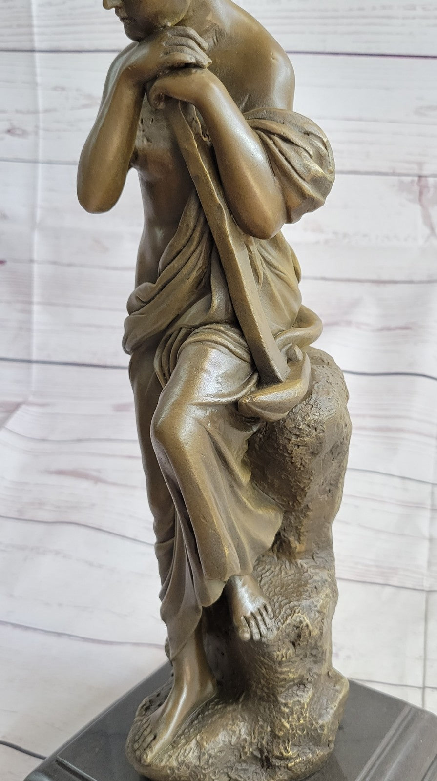 MAGNIFICENT FRENCH ART NOUVEAU DECO BRONZE NUDE STATUE OF A WOMAN SIGNED ART