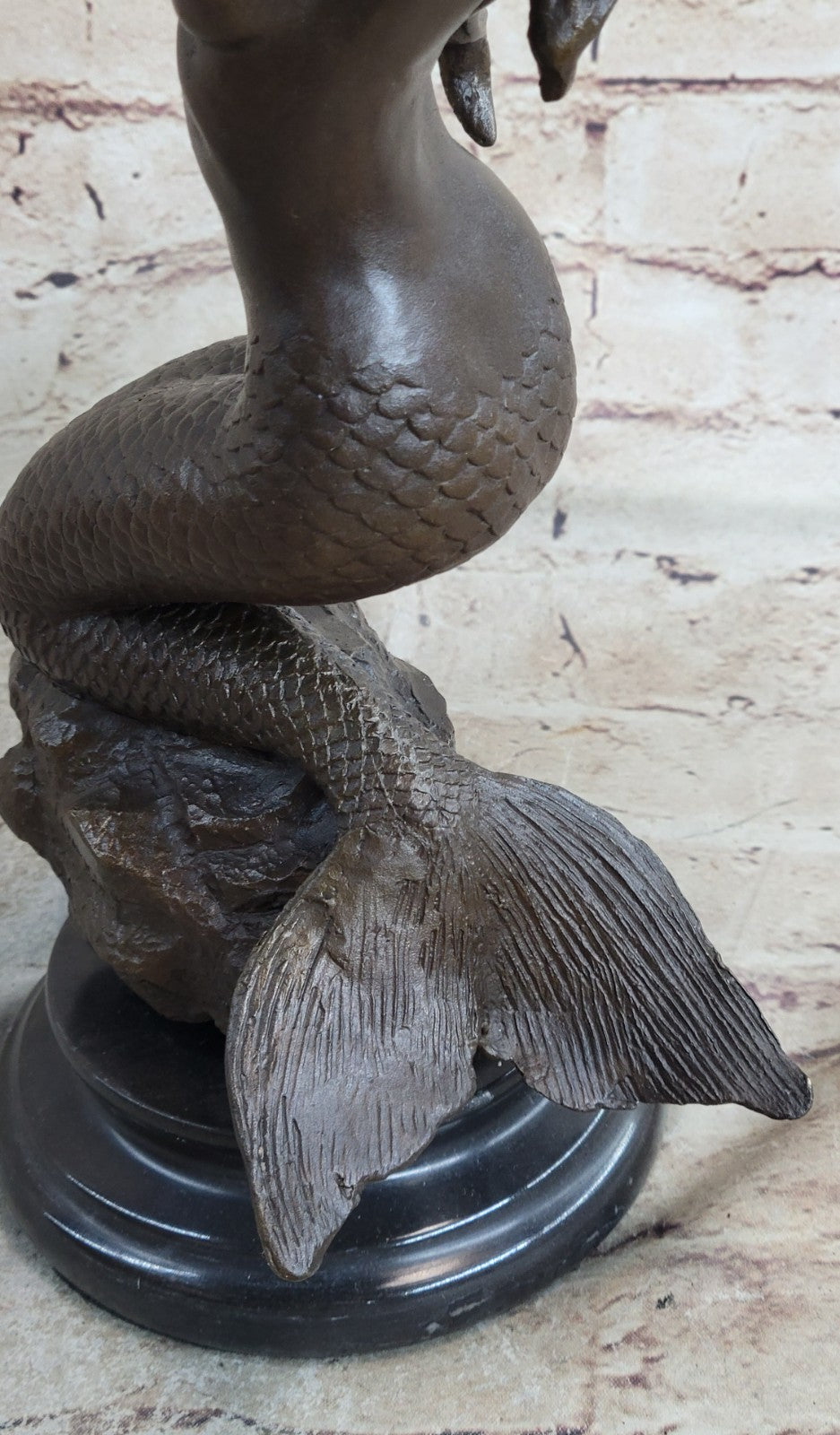 Bronze Sculpture Handcrafted Mermaid Erotic Nude Home Office Decoration Figure