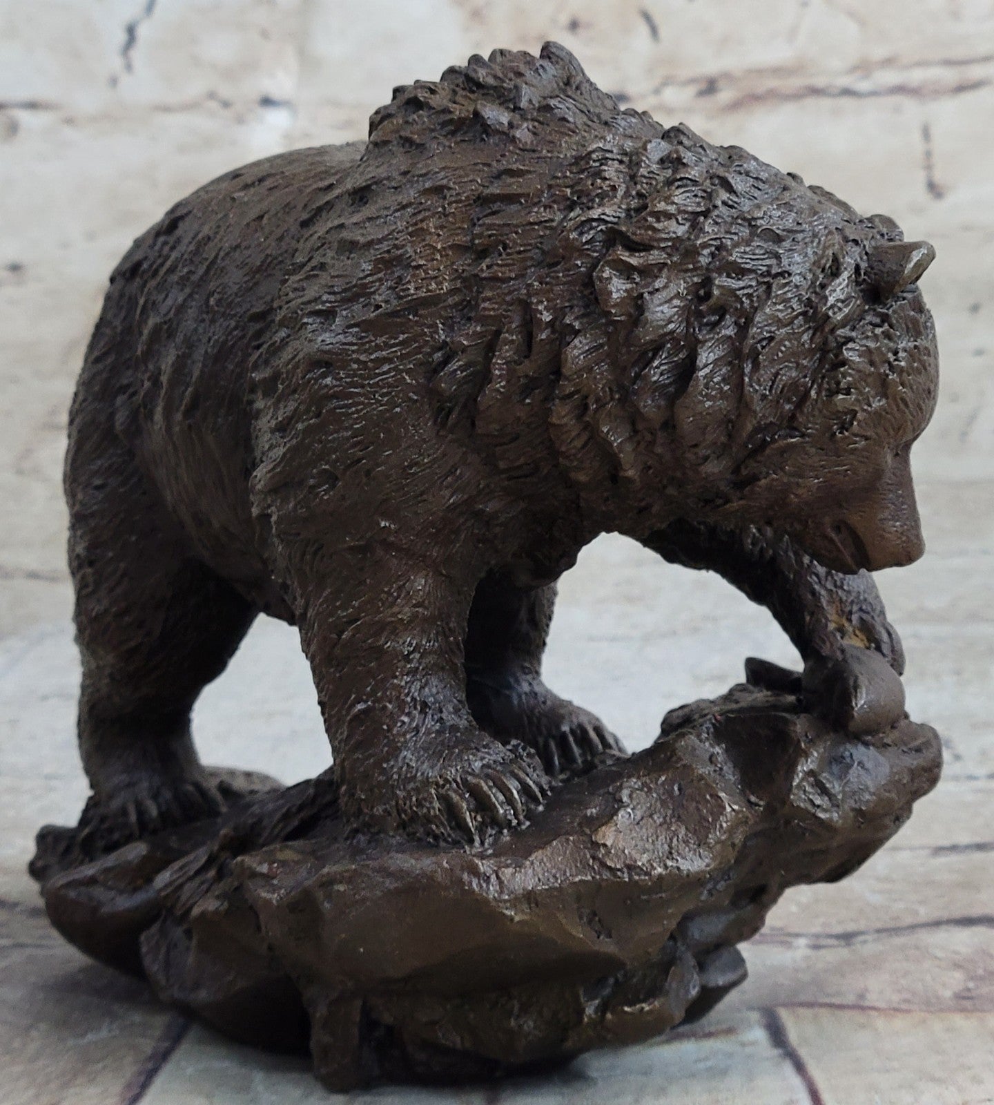 Vienna Bronze Original Black Bear Home Cabin Decor Bronze Sculpture Figurine Art