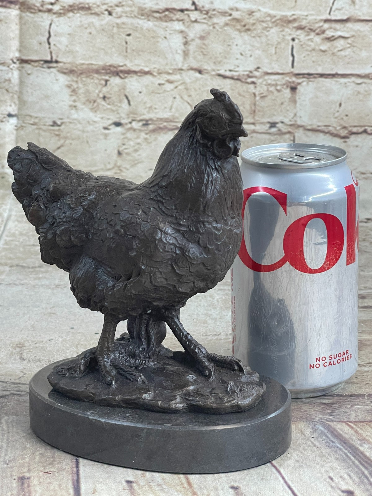 Abstract Modern Rooster Bronze Sculpture Hand Crafted Milo Figurine Art Décor