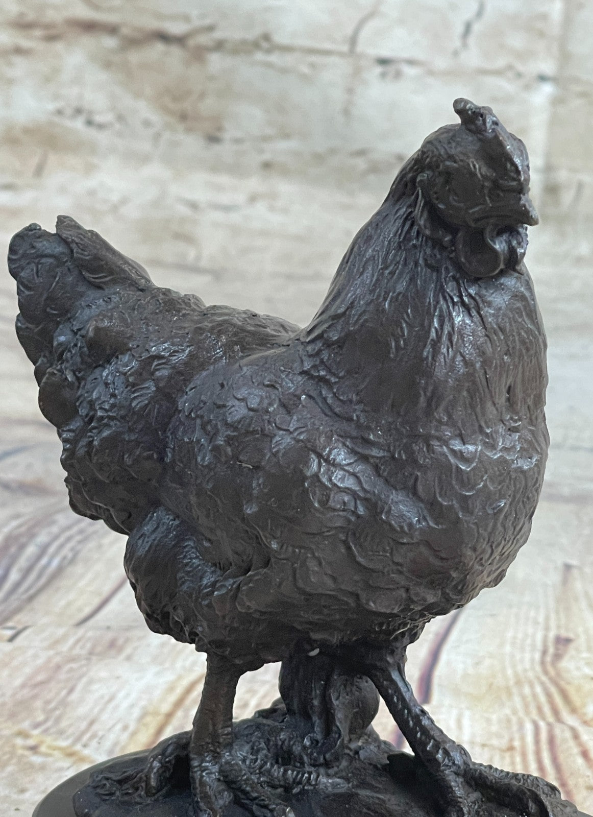 Abstract Modern Rooster Bronze Sculpture Hand Crafted Milo Figurine Art Décor
