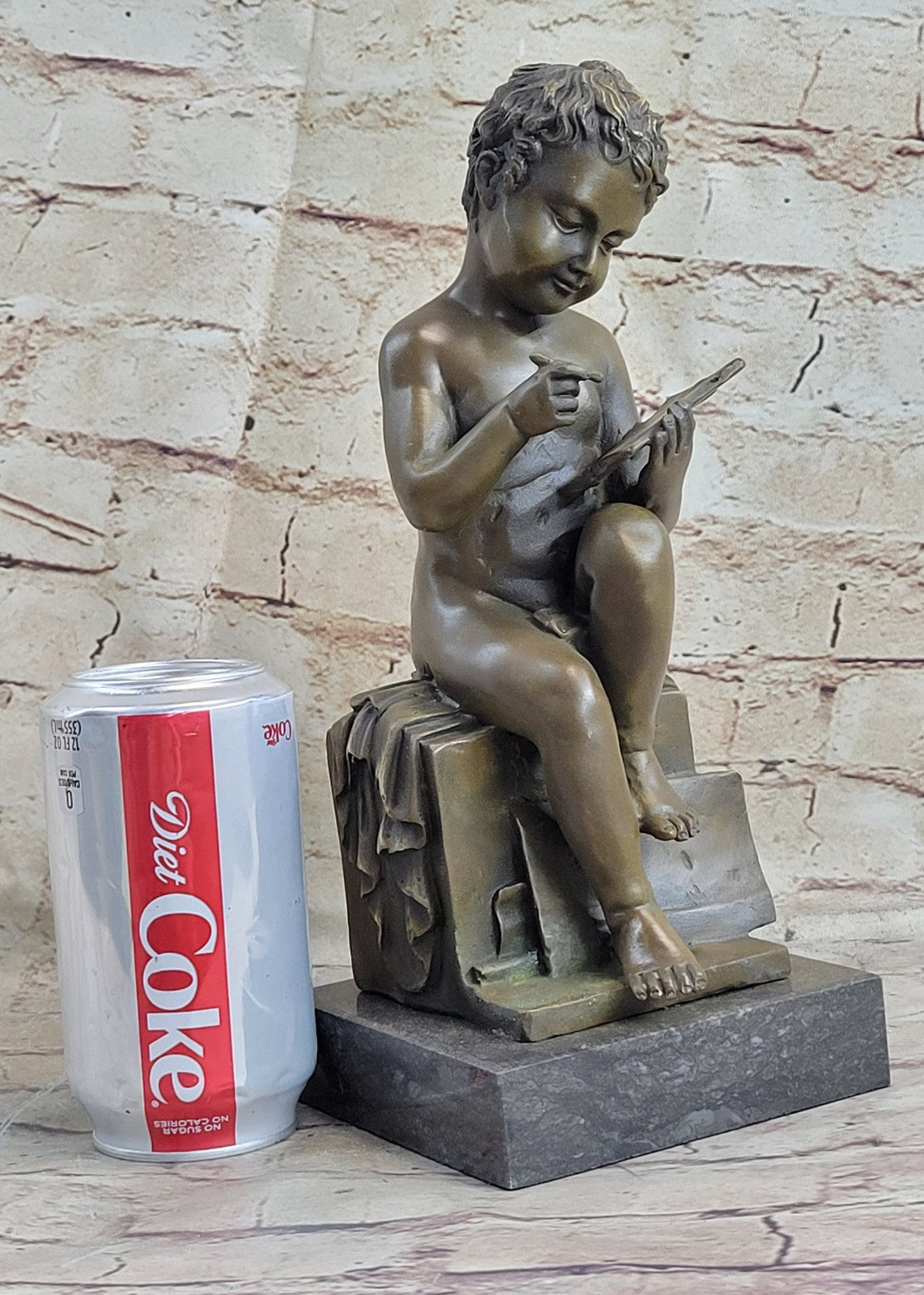 Handcrafted bronze sculpture SALE Acti Boy Nude Cute Taylor Art Original Signed