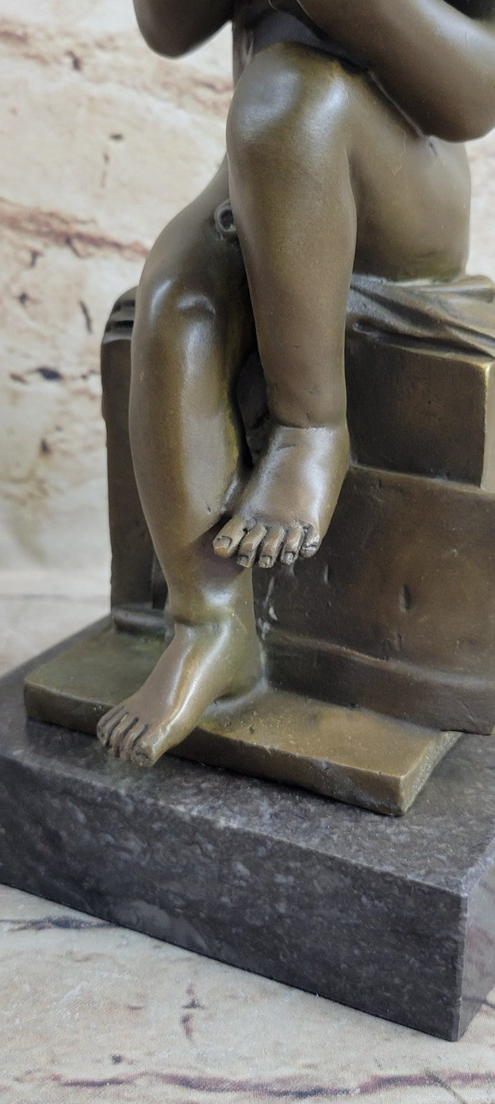 Handcrafted bronze sculpture SALE Acti Boy Nude Cute Taylor Art Original Signed