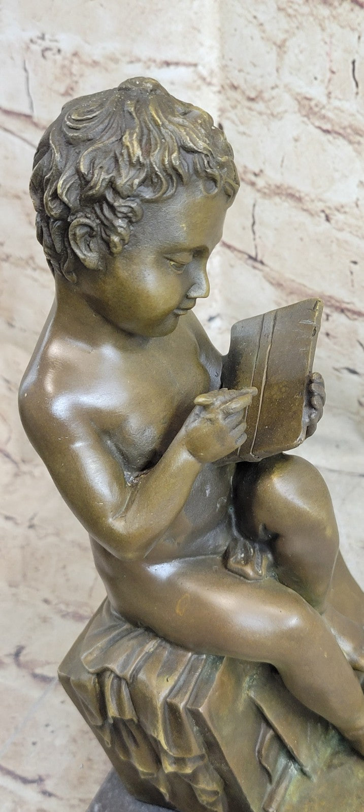 Handcrafted bronze sculpture SALE Acti Boy Nude Cute Taylor Art Original Signed