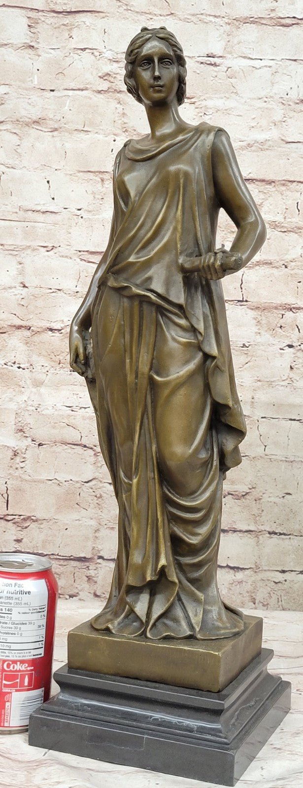 Young Woman Lovely Statue Handcrafted Bronze Sculpture Figure Home Decor Hotcast