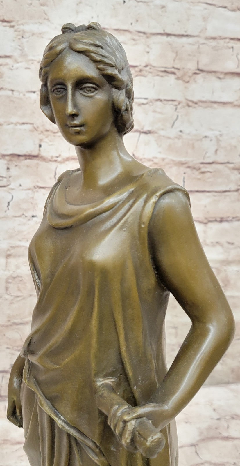 Young Woman Lovely Statue Handcrafted Bronze Sculpture Figure Home Decor Hotcast